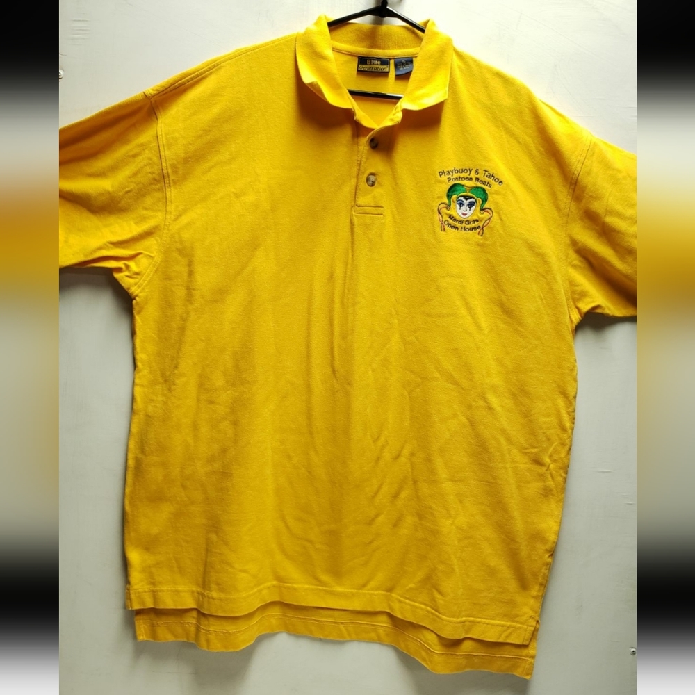 Mardi Gras Polo Shirt mens/unisex XL oversized embroidered vintage New Orleans